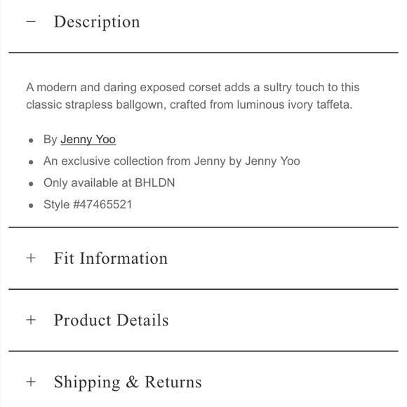 NWT Jenny Yoo Carrington Gown (Ivory) - Picture 9 of 10